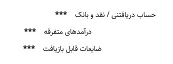 ثبت حسابداری فروش ضایعات به بیش از ارزش قابل بازیافت تخمینى